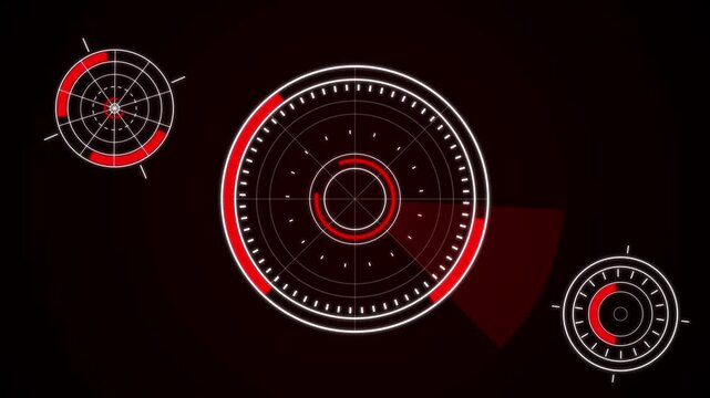 Circle hud elements on a black background.