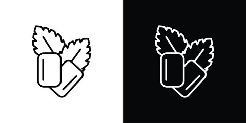 Mint gum icon filled flat sign concept for web design.