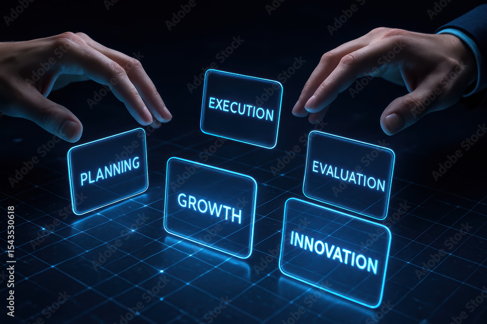 Aufkleber strategic planning and innovation drive business growth through careful execution and continuous per