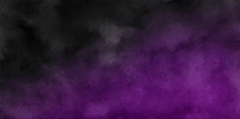 Abstract purple smoke clouds on a dark sky background