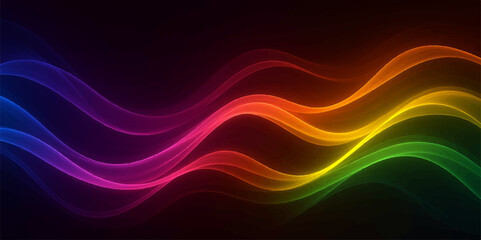 Abstract colourful background with flowing light waves and digital line patterns for modern design