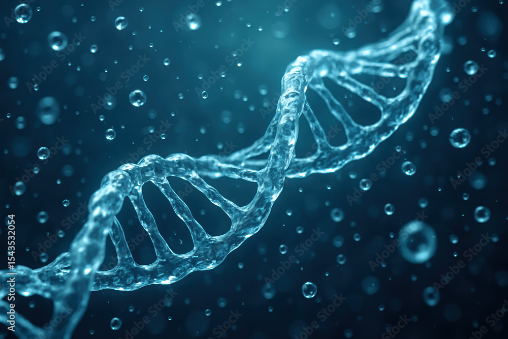 Poster innovation and connection emerge from the twisting strands genetic material suspended in a fluid env