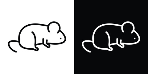 Mouse animal icon filled flat sign concept for web design.