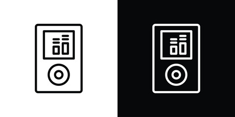 Mp3 Player icon filled flat sign concept for web design.
