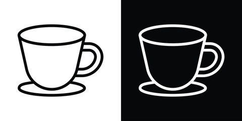 Mug icon filled flat sign concept for web design.