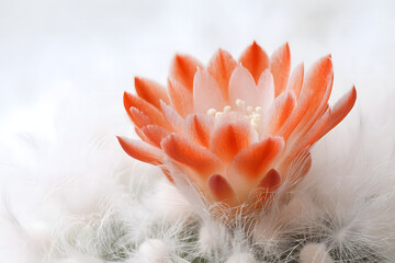 Closeup shot of red cactus flower