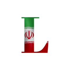 Iranian Flag Letter L Design A Patriotism Graphic