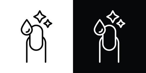 Nail care icon filled flat sign concept for web design.