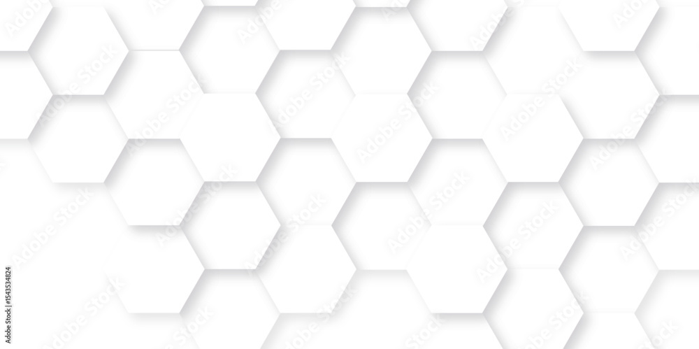 Poster background with hexagon. abstract background with lines. white texture background. surface polygon p