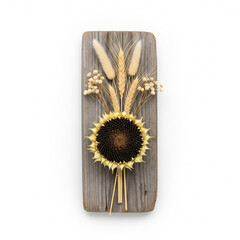 dried flowers of A Composition on Wood