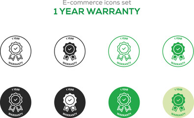 RISK-FREE SHOPPING ICONS SET Vector Illustration