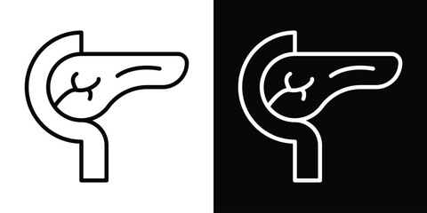 pancreas icon filled flat sign concept for web design.