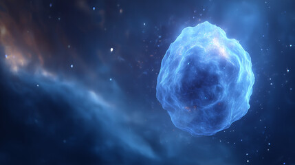 Mysterious pulsating cosmic object in a starry galaxy, revealing the wonders of astronomical discovery