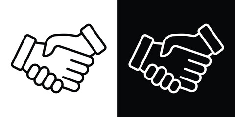 Partner icon filled flat sign concept for web design.