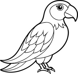 vector illustration of a parrot