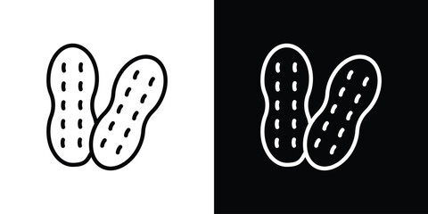 Peanut icon filled flat sign concept for web design.
