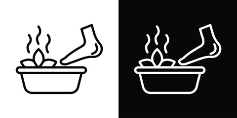 Pedicure icon filled flat sign concept for web design.