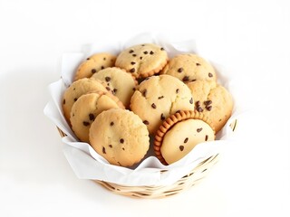 Cookies on a Woven Basket