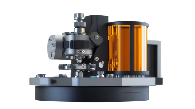 Optical fiber spectrometer, Transparent background, PNG file