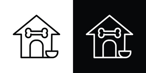 Pet house icon filled flat sign concept for web design.