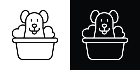 Pet Salon icon filled flat sign concept for web design.