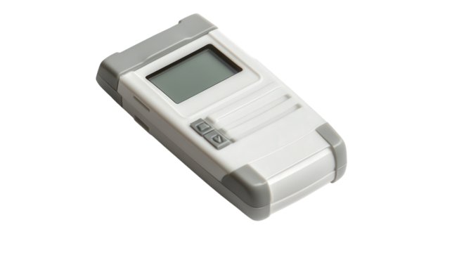 Pocket-sized environmental gas detector, Transparent background, PNG file