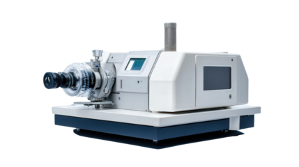 Portable atomic absorption spectrometer, Transparent background, PNG file