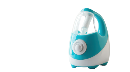 Portable nebulizer for asthma treatment, Transparent background, PNG file
