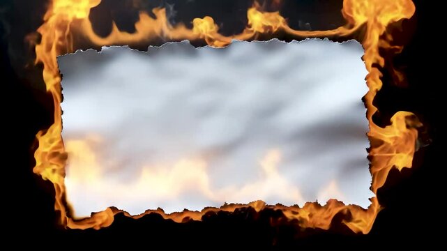 Paper flame burning with fire.For background ideas