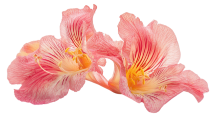 Rare flowering Couroupita guianensis bloom Transparent background, PNG file