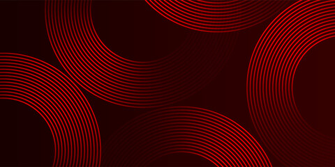 Modern shining abstract red circle geometric line pattern with shiny red circle lines. Suitable for covers, banners, brochures and flayers.