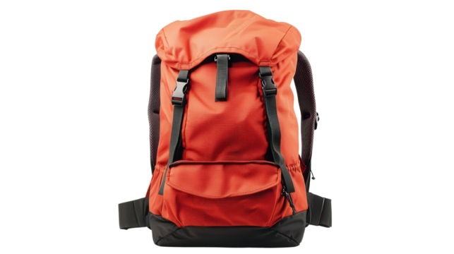 Personalized travel backpack with initials Transparent background, PNG file