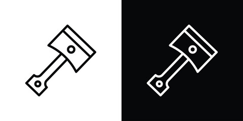 Piston icon filled flat sign concept for web design.