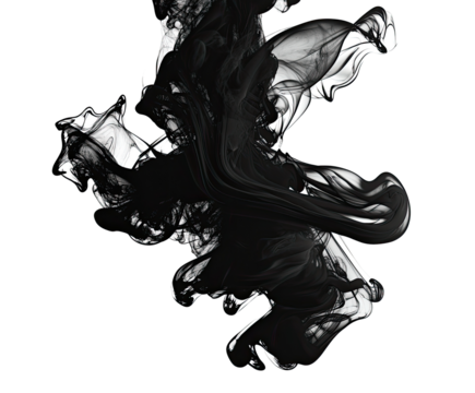 Dark ink swirling in abstract form