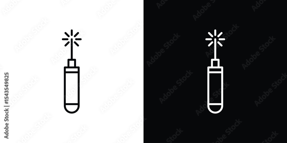 Poster pointer laser icon filled flat sign concept for web design.