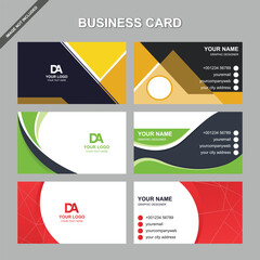 Business card template design	