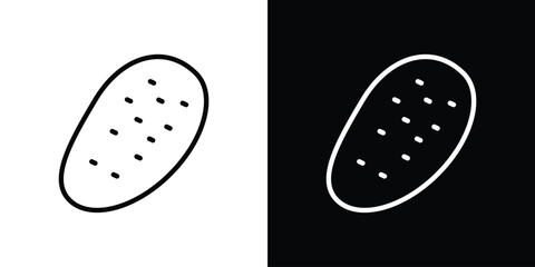 Potato icon filled flat sign concept for web design.