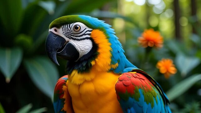 blue and yellow macaw ara