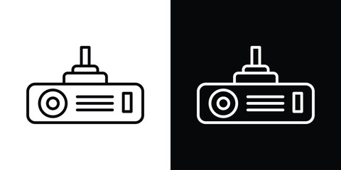 Projector icon filled flat sign concept for web design.