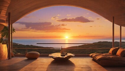 sunset on the beach