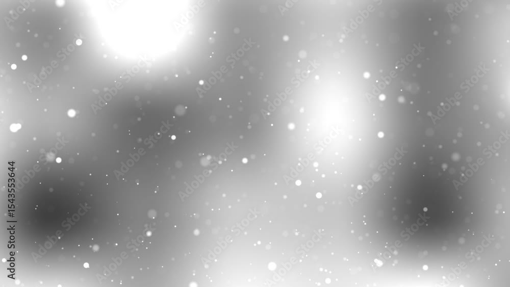 Poster pure white gray background with shimmering dust particles and glitter creating a beautiful bokeh. se