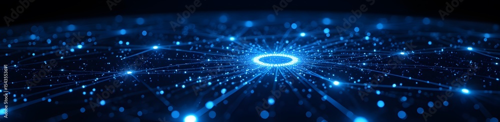 Poster illuminating connections a mesmerizing display of interconnected nodes, radiating light and energy, 