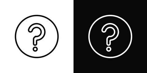 Question icon filled flat sign concept for web design.