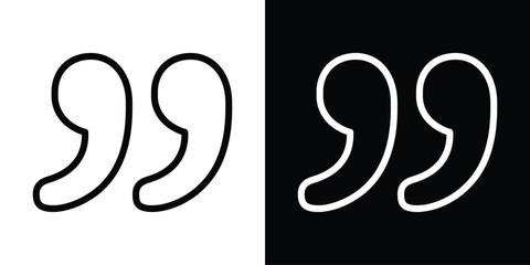 Quote right icon filled flat sign concept for web design.