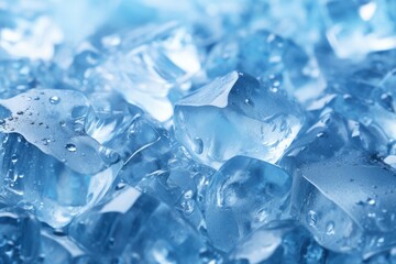realistic blue frozen iced cube texture background