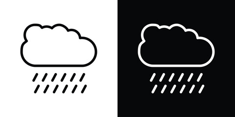 Rain icon filled flat sign concept for web design.
