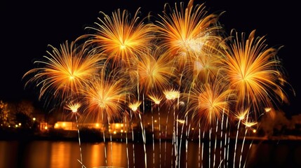 abstract colorful firework explosion dark background