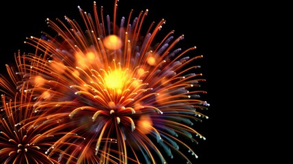 decorative glowing firework celebration night sky background