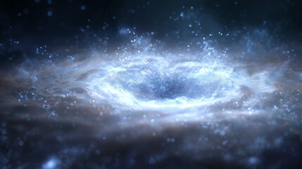 Fototapeta premium Mysterious pulsating cosmic object in a starry galaxy, revealing the wonders of astronomical discovery