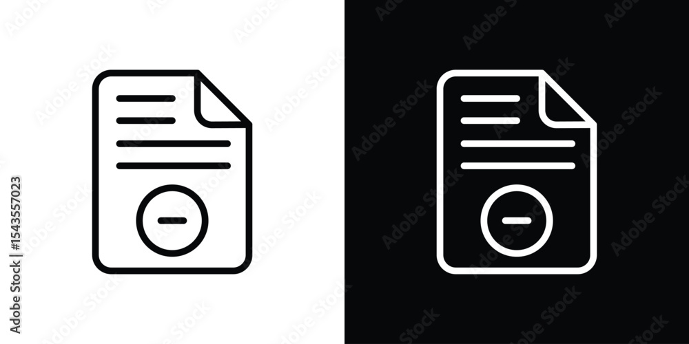 Poster remove file icon filled flat sign concept for web design.